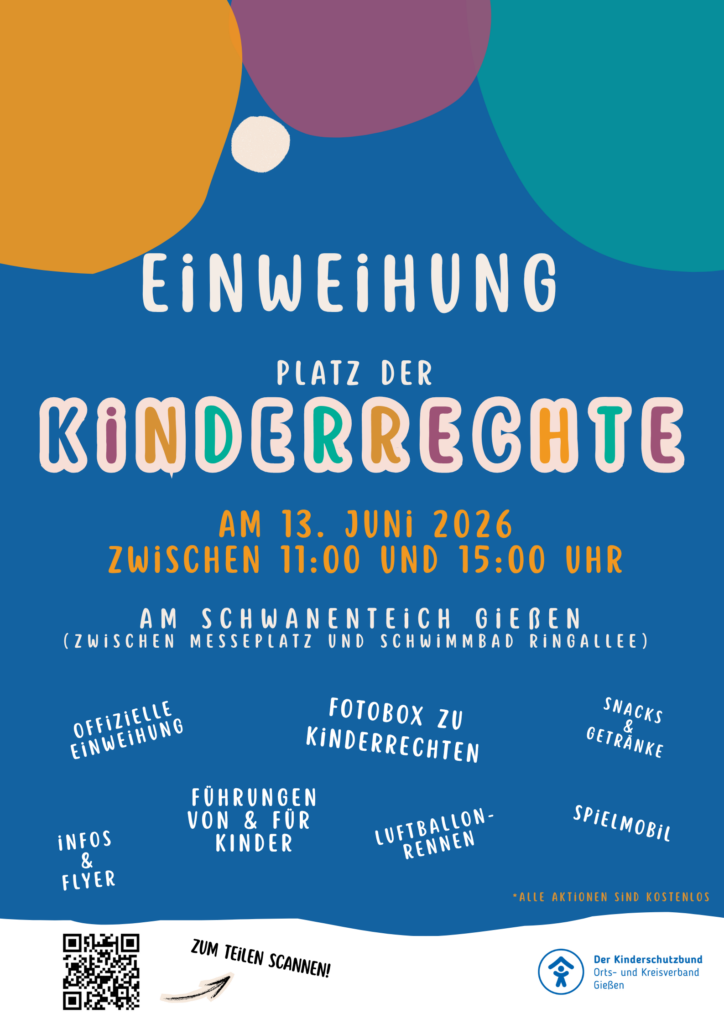 Plakat zu Eröffnung des Platz der Kinderrechte